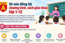Sẽ sửa đồng bộ chương trình, sách giáo khoa lớp 1-12