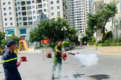 Thực tập phương án chữa cháy, cứu nạn tại cụm chung cư Green Stars