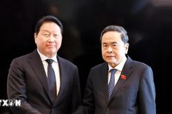 Chủ tịch Quốc hội Trần Thanh Mẫn tiếp Chủ tịch Tập đoàn SK của Hàn Quốc