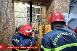 Giải cứu người mắc kẹt trong thang máy nhà trọ