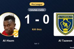 Thắng Al Taawon 1-0, Al-Hazm vươn lên hạng 10 đẩy đối thủ sát vùng nguy hiểm