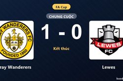 Cray Wanderers đánh bại Lewes 1-0 ở trận đá lại vòng loại thứ nhất FA Cup