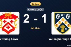 Kettering Town đánh bại Wellingborough Town 2-1 ở trận đá lại FA Cup
