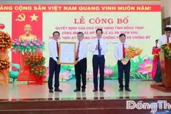 Mỹ Quí đón nhận danh hiệu Xã An toàn khu