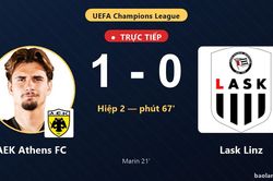 TRỰC TIẾPTrực tiếp AEK Athens FC vs Lask Linz: AEK Athens FC bị VAR từ chối bàn thắng