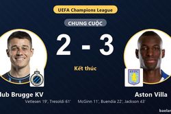 Club Brugge KV rượt đuổi bất thành, Aston Villa thắng kịch tính ngày ra quân
