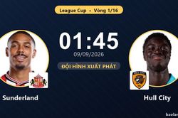 TRỰC TIẾPTrực tiếp Sunderland vs Hull City: Đội hình xuất phát