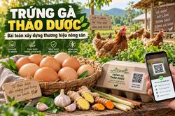 Trứng gà thảo dược và bài toán xây dựng thương hiệu nông sản
