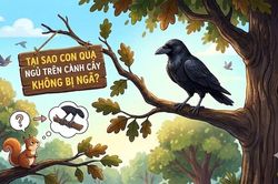 Giải đáp câu đố: Tại sao con quạ ngủ trên cành cây không bị ngã?