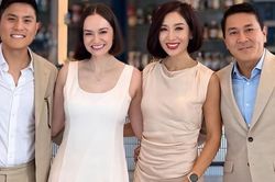 Hoa khôi Thu Hương và doanh nhân Nguyễn Hoài Nam gây chú ý trong lễ đính hôn của con trai tại Mỹ