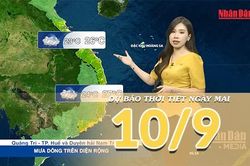 [Video] Dự báo thời tiết đêm nay và ngày mai 10/9/2026: Không khí lạnh tràn về, Bắc Bộ và Trung Bộ mưa lớn