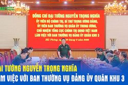 Đại tướng Nguyễn Trọng Nghĩa làm việc với Ban Thường vụ Đảng ủy Quân khu 3