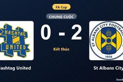 Vượt qua Hashtag United 0-2, St Albans City ca khúc khải hoàn tại FA Cup