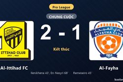 Thống kê trận đấu Al-Ittihad FC 2-1 Al-Fayha: Youssef En-Nesyri tỏa sáng, Al-Ittihad FC giành trọn 3 điểm