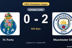 Thống kê trận đấu FC Porto 0-2 Manchester City: Erling Haaland tỏa sáng, Manchester City giành trọn 3 điểm