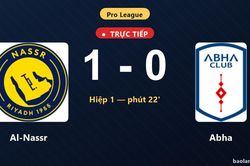 TRỰC TIẾPTrực tiếp Al-Nassr vs Abha: Al-Nassr mở tỷ số