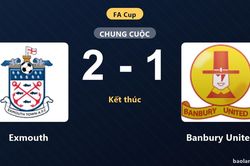 Exmouth đánh bại Banbury United 2-1 ở trận đá lại vòng loại FA Cup