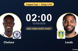 TRỰC TIẾPTrực tiếp Chelsea vs Leeds: Đội hình xuất phát