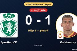 TRỰC TIẾPTrực tiếp Sporting CP vs Galatasaray: Galatasaray mở tỷ số