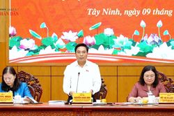 Đoàn khảo sát Ban Chỉ đạo Đề án tăng cường vai trò lãnh đạo của Đảng đối với hoạt động giám sát của Quốc hội, của HĐND làm việc với Tây Ninh