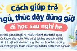 Cách giúp trẻ ngủ, thức dậy đúng giờ đi học sau nghỉ hè