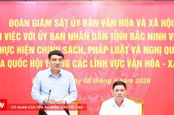 Đoàn giám sát của Ủy ban Văn hóa và Xã hội của Quốc hội làm việc tại Bắc Ninh