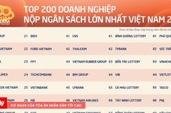 200 doanh nghiệp lớn đóng gần 1 triệu tỷ đồng vào ngân sách Nhà nước
