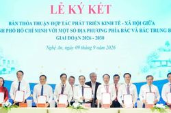 Cao Bằng và 7 tỉnh, thành phía Bắc, Bắc Trung Bộ ký kết hợp tác giai đoạn 2026 - 2030 với thành phố Hồ Chí Minh