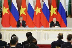 Tổng Bí thư, Chủ tịch nước Tô Lâm và Tổng thống Vladimir Putin phát biểu với báo chí