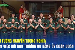 Đại tướng Nguyễn Trọng Nghĩa làm việc với Ban Thường vụ Đảng ủy Quân đoàn 12