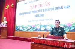 Quân khu 3 tập huấn diễn tập khu vực phòng thủ TP Quảng Ninh năm 2026