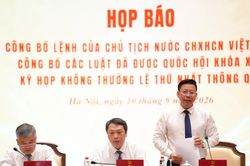 Công bố Lệnh của Chủ tịch nước ban hành 15 luật mới
