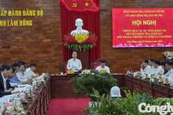 Đo&agrave;n Kiểm tra, gi&aacute;m s&aacute;t số 240 l&agrave;m việc với Ban Thường vụ Tỉnh ủy L&acirc;m Đồng