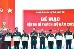 Đảng ủy Quân sự tỉnh bế mạc Hội thi Bí thư chi bộ năm 2026