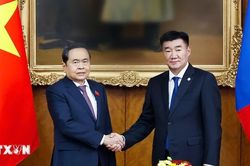 Chủ tịch Quốc hội Trần Thanh Mẫn hội đàm với Chủ tịch Quốc hội Mông Cổ