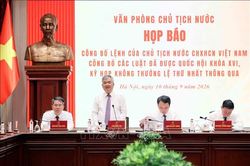 Họp báo công bố Lệnh của Chủ tịch nước về 15 luật