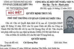 Sắp xét xử vụ án hình sự đối với bị cáo Cái Quang Huy và đồng phạm