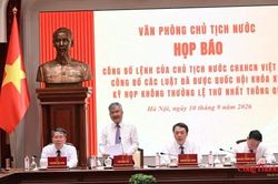 Họp báo Công bố Lệnh của Chủ tịch nước: Đưa 15 luật vào cuộc sống