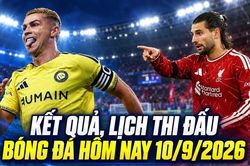 Kết quả, lịch thi đấu bóng đá hôm nay 10/9/2026: MU ra quân ở Cúp C1