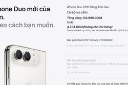 iPhone Duo bản 2 TB có giá gần 104 triệu đồng tại Việt Nam