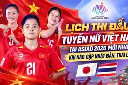 Lịch thi đấu tuyển nữ Việt Nam tại ASIAD 2026 mới nhất: Khi nào gặp Nhật Bản, Thái Lan?