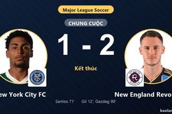 Hạ New York City FC ở phút 90, New England Revolution cùng bại tướng vào vòng 1/16