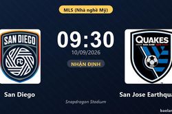 Nhận định San Diego vs San Jose Earthquakes: Điểm nóng cuộc đua tốp đầu