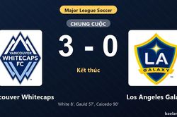 Thống kê trận đấu Vancouver Whitecaps 3-0 Los Angeles Galaxy: Vancouver Whitecaps thắng đậm thuyết phục