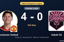 Đè bẹp Sabah FA bốn bàn không gỡ, Manchester United khởi đầu tưng bừng tại Champions League