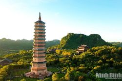 Chiêm ngưỡng tuyệt tác bảo tháp cao nhất châu Á tại quần thể chùa Bái Đính