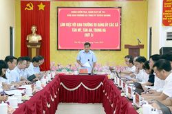 Đoàn công tác 741 của Ban Thường vụ Tỉnh ủy làm việc với Ban Thường vụ Đảng ủy các xã Tân Mỹ, Tân An, Trung Hà