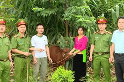 Lực lượng công an hỗ trợ sinh kế cho hộ khó khăn
