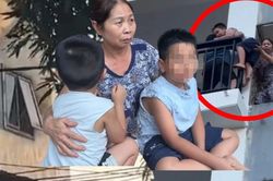 Cháy nhà 6 tầng ở Nghệ An, bà bồng 2 cháu nhỏ leo ban công thoát nạn