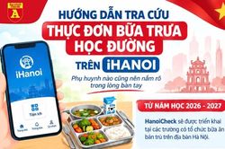 Hướng dẫn tra cứu thực đơn bữa trưa học đường trên iHanoi